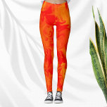 Leggings Swirl Naranja moderno<br><div class="desc">Los colores de naranja rojo y quemado dan lugar a un patrón de ajuste de la posición de sol vibrante. Un lujoso visual en estas gargantas legendarias.</div>