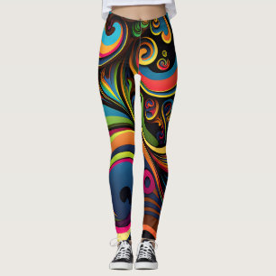 Leggings Swirly and Psychedelic Swirl