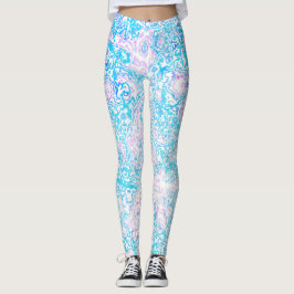 Leggings Swirly Trippy Groovy Hippie Boho Funky Marble
