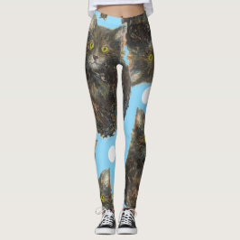 Leggings Tabby Cat Mascota Whimsical Maureen Girard Familia
