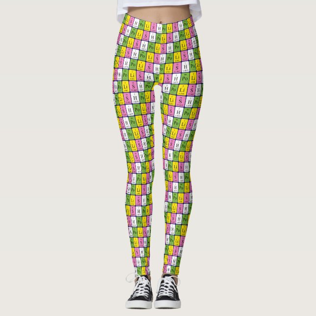 Leggings Tabla periódica polaca leggencias patrióticas 1 (Anverso)