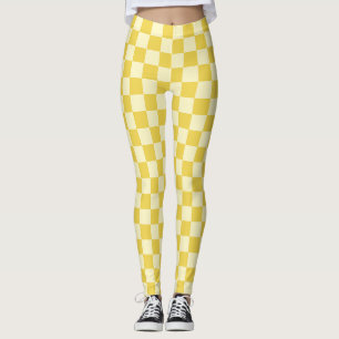 Leggings Tablero de ajedrez amarillo