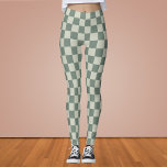 Leggings tablero de ajedrez verde<br><div class="desc">tablero de ajedrez verde</div>