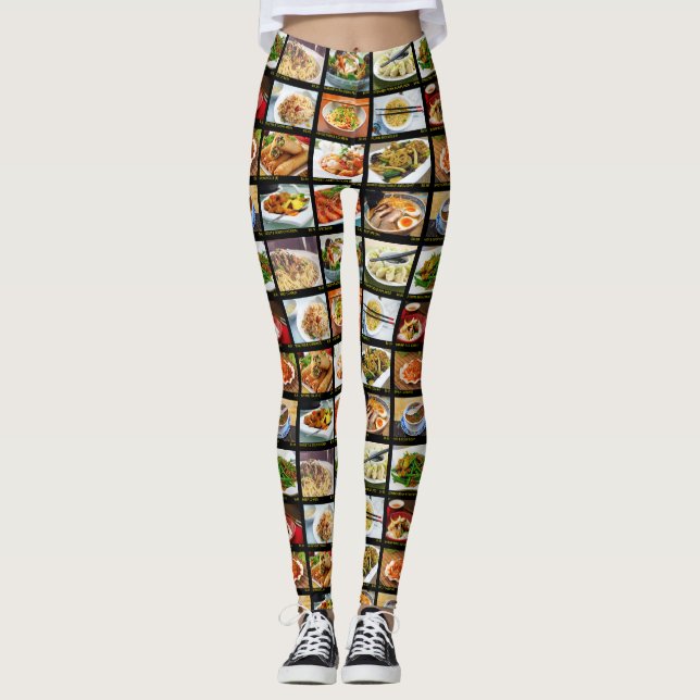 Leggings Tablero del menú de fotos del restaurante de comid (Anverso)