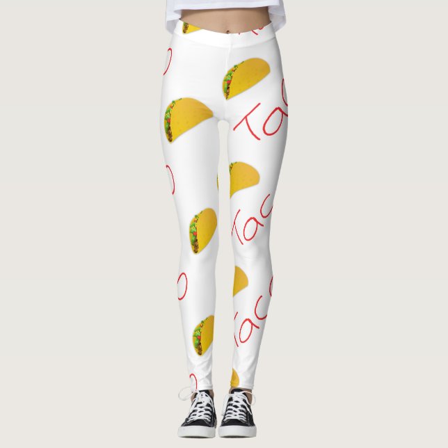 Leggings Taco patrón en (Anverso)