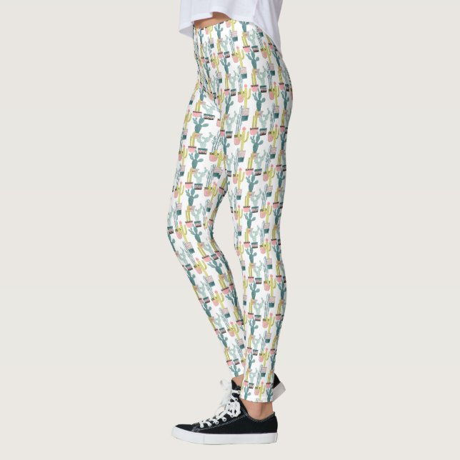 Leggings Taco sobre el amor | Patrón de cactus (Izquierda)