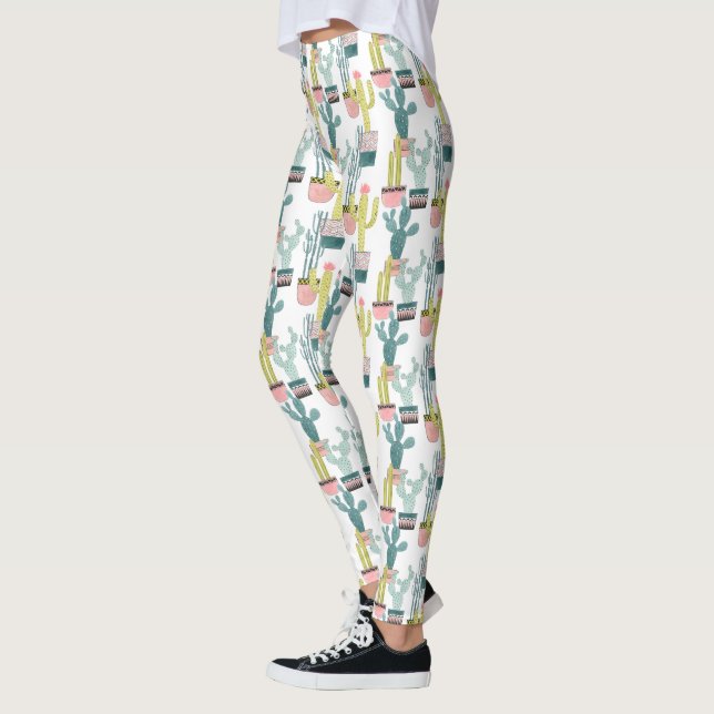 Leggings Taco sobre el amor | Patrón de cactus (Izquierda)