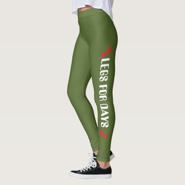 Leggings Tacón Alto Personalizado Verde (Izquierda)