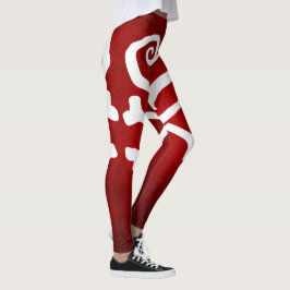 Leggings "Tainted Love" Corazón y Tibias Cruzadas