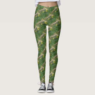 Leggings Tall Wild Grass Nature Pattern