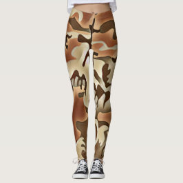 Leggings Tan Camoflauge