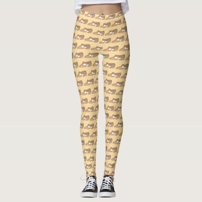 Leggings Tan Lyrical Modern Dance Shoes Dancer Leging (Anverso)