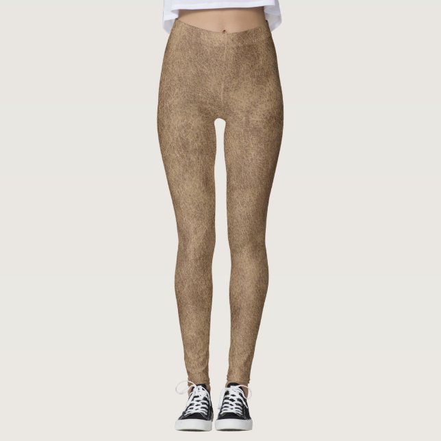 Leggings Tan y Brown Faux Leather (Anverso)