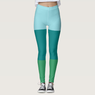 Leggings Tanager Turquesa, Azul Verde y Verde Kelly Horiz