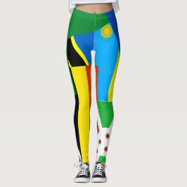 Leggings Tanzania Rwanda Burundi Sudán del sur Uganda Kenia