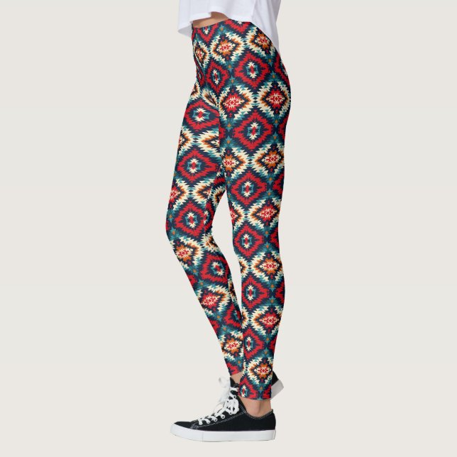 Leggings Tapa de imitación de tejido azteca (Izquierda)