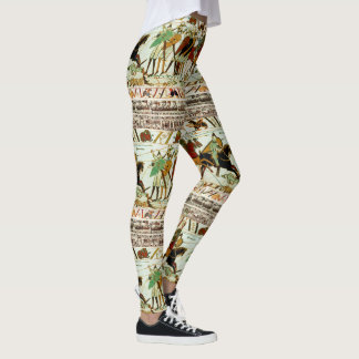 LEGGINGS TAPESTRÍA BAYEUX, BATALLA DE ATAQUES, CABALLEROS N