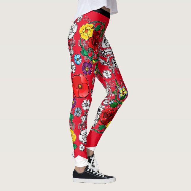 Leggings Tapis de fleurs au coquelicot (Derecha)