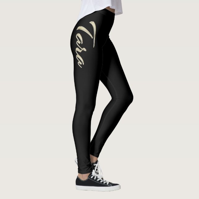 Leggings Tara white gold Handwriting Hose (Derecha)