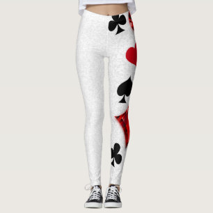 Leggings Tarjeta de juego de jugador de póquer se adapta a 