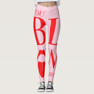 Leggings Tarjeta Día de San Valentín roja traviesa