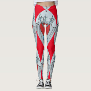 Leggings Tarjeta Tarot 3 Espadas Thunder_Cove 