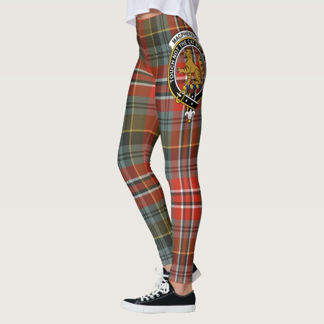 Leggings Tartan Crest Deteriorado Clan MacPherson Scotstee (Izquierda)