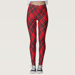 Leggings Tartán de Stewart rojo