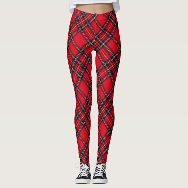 Leggings Tartán de Stewart rojo (Anverso)