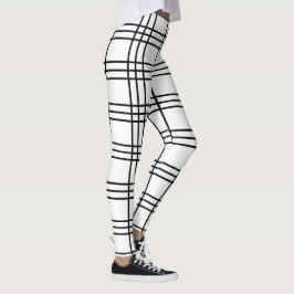 Leggings Tartán en Guay preppy blanco y negro