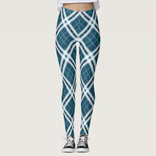 Leggings Tartán en piernas azules y blancas
