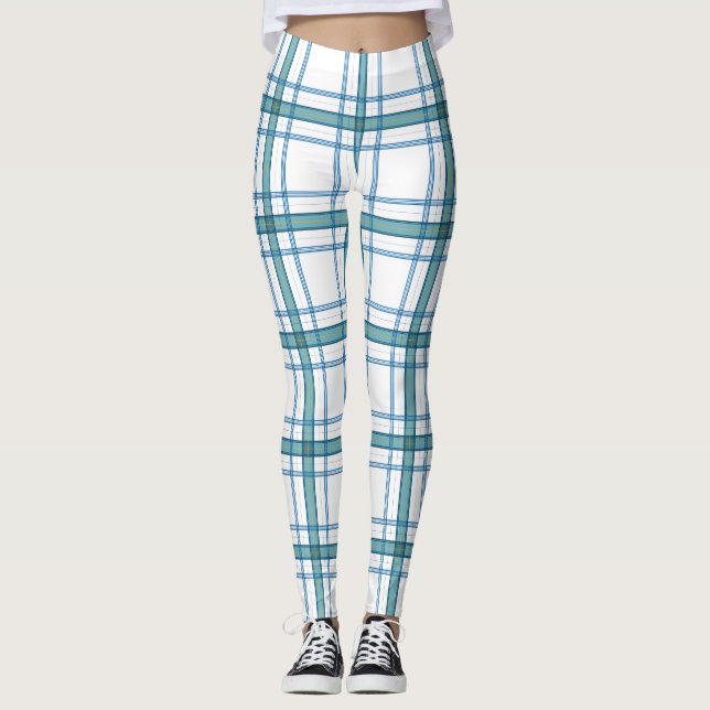 Leggings Tartan en turquesa (Anverso)