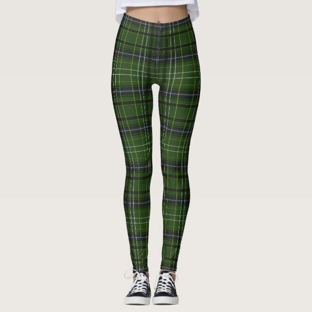 Leggings Tartán en verde (Anverso)