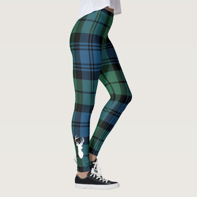 Leggings Tartan Green Clan Campbell Plaid (Derecha)