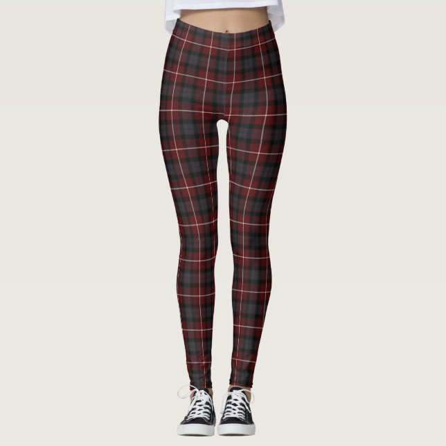 Leggings Tartán mudo rojo de Fraser (Anverso)