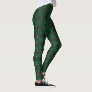 Leggings Tartán negro verde de la caza de MacLean del clan