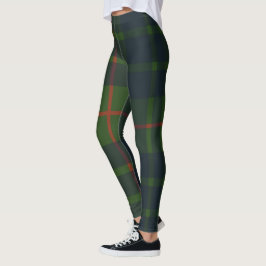 Leggings Tartan Plaid Escocés Rojo Azul Verde
