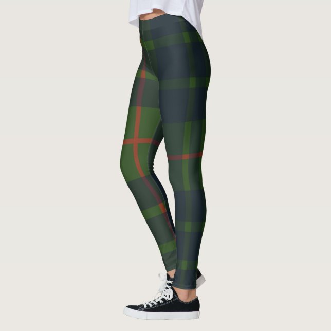 Leggings Tartan Plaid Escocés Rojo Azul Verde (Izquierda)