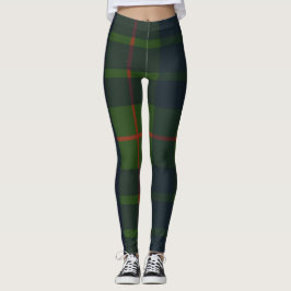 Leggings Tartan Plaid Escocés Rojo Azul Verde