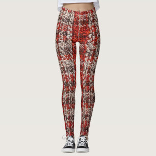 Leggings Tartán rojo: fondo texturizado