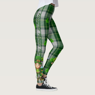 Leggings Tartán verde del Día de San Patricio