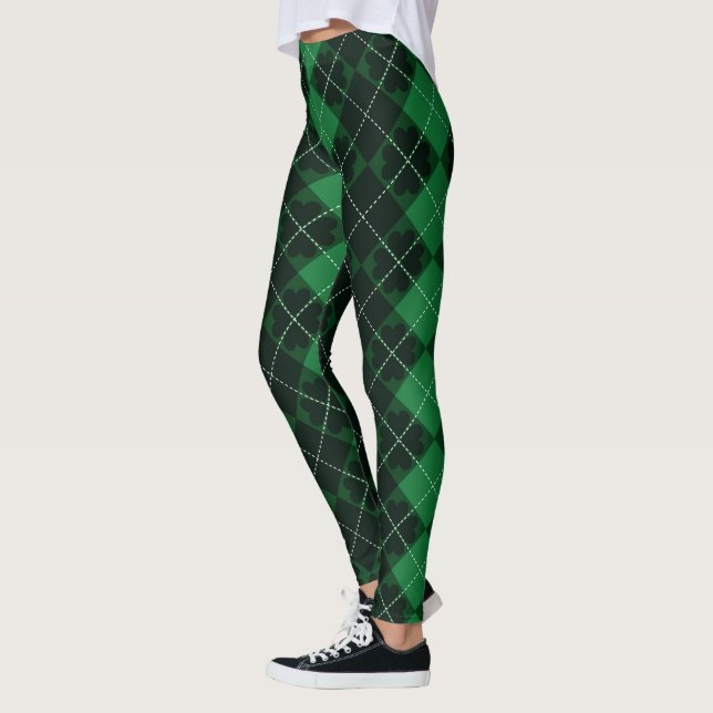 Leggings Tartán y tréboles del día de St Patrick (Izquierda)