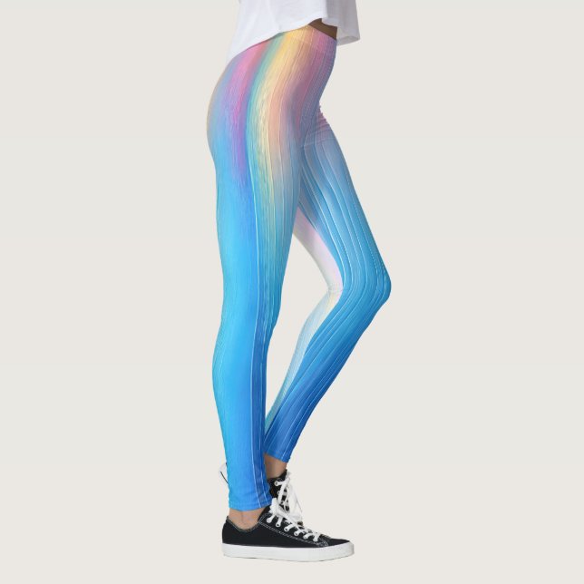 Leggings "Tarvask" Panorama panorámico rosa y azul marino (Derecha)