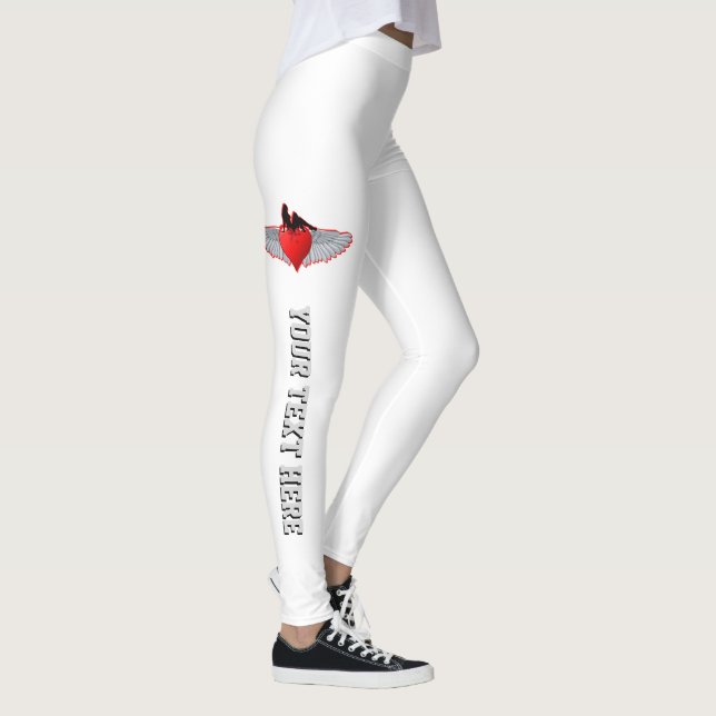 Leggings Tatuaje del corazón alado (Derecha)