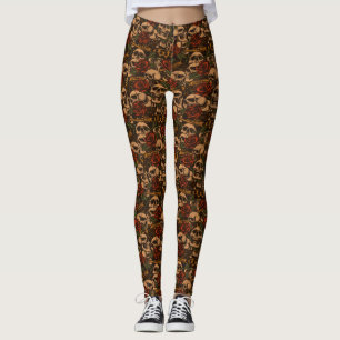 Leggings Tatuaje Old School Rosas Armas Calaveras