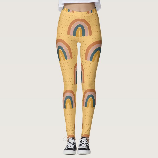 Leggings Tatuajes de flores simples (Anverso)