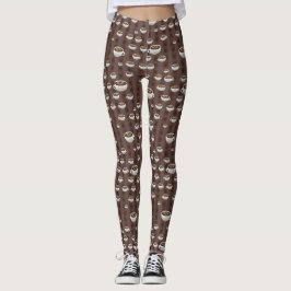 Leggings tazas de café y cintas