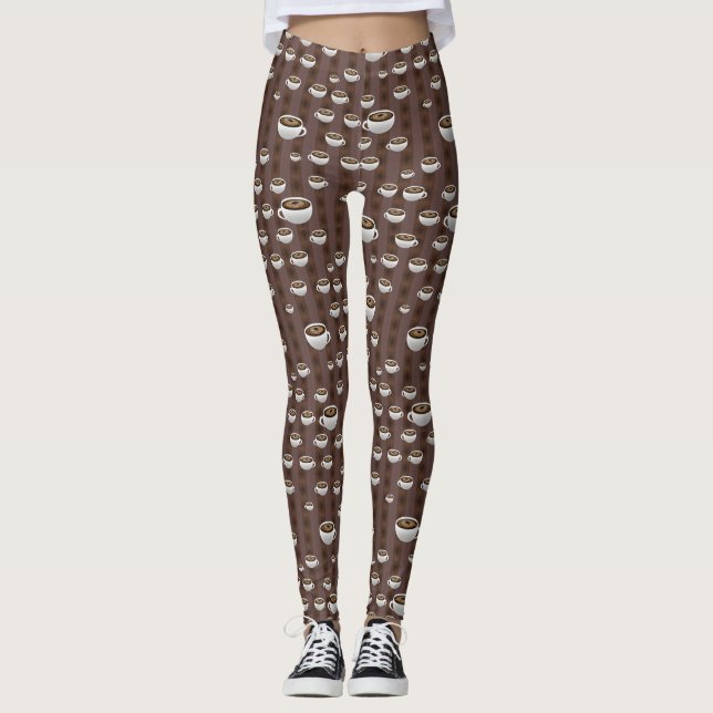 Leggings tazas de café y cintas (Anverso)