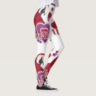 Leggings Te Amo Loro Con Piernas Del Corazón