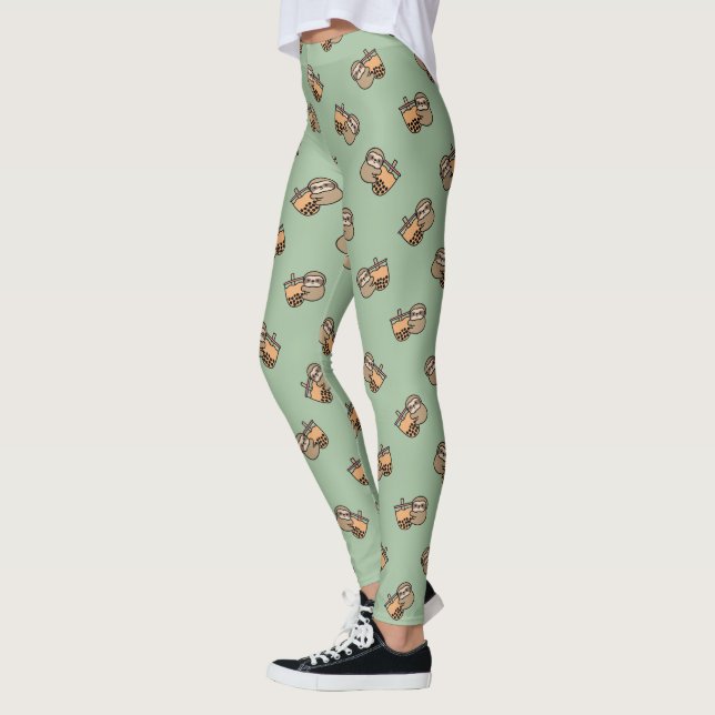 Leggings Té de burbuja y eslogan (Izquierda)